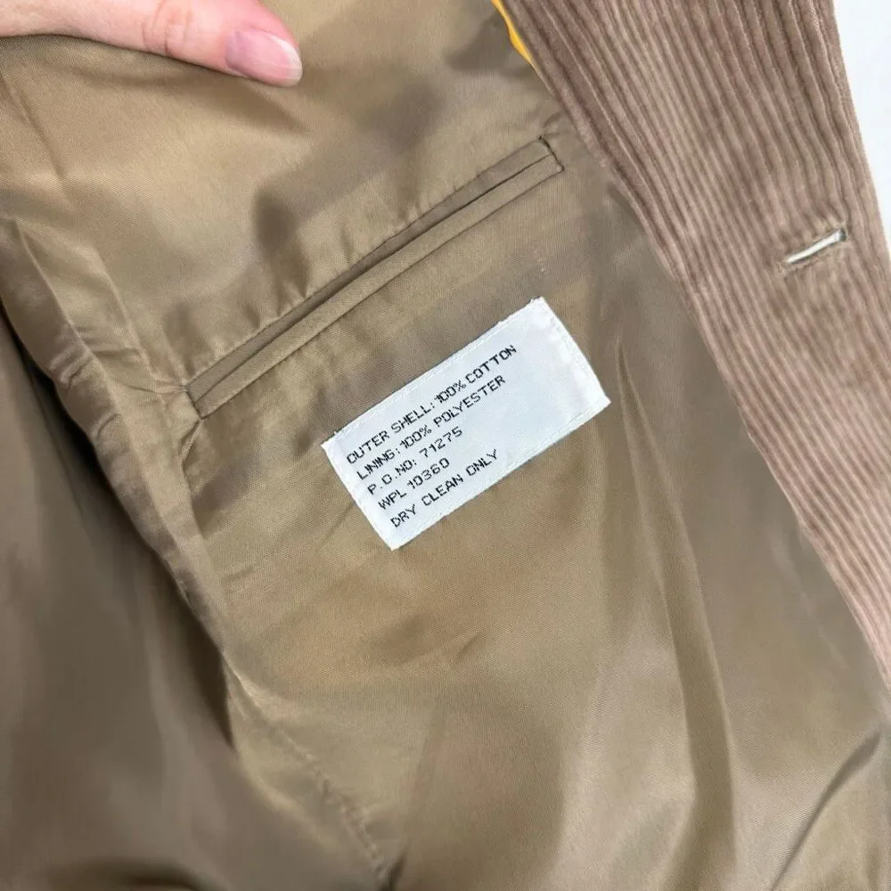 Members Only Tan Men’s Corduroy Cotton Jacket‎ Size 40R